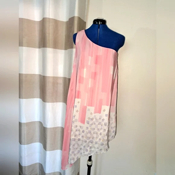 Maeve Anthropology Women's Dress Pink One Should Asymmetrical Silk Size 6P - Picture 1 of 14